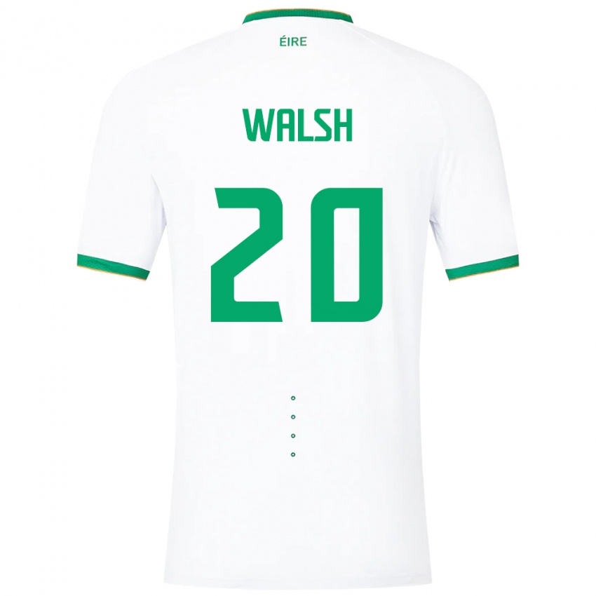 Niño Camiseta Irlanda Claire Walsh #20 Blanco 2ª Equipación 24-26 La Camisa Chile