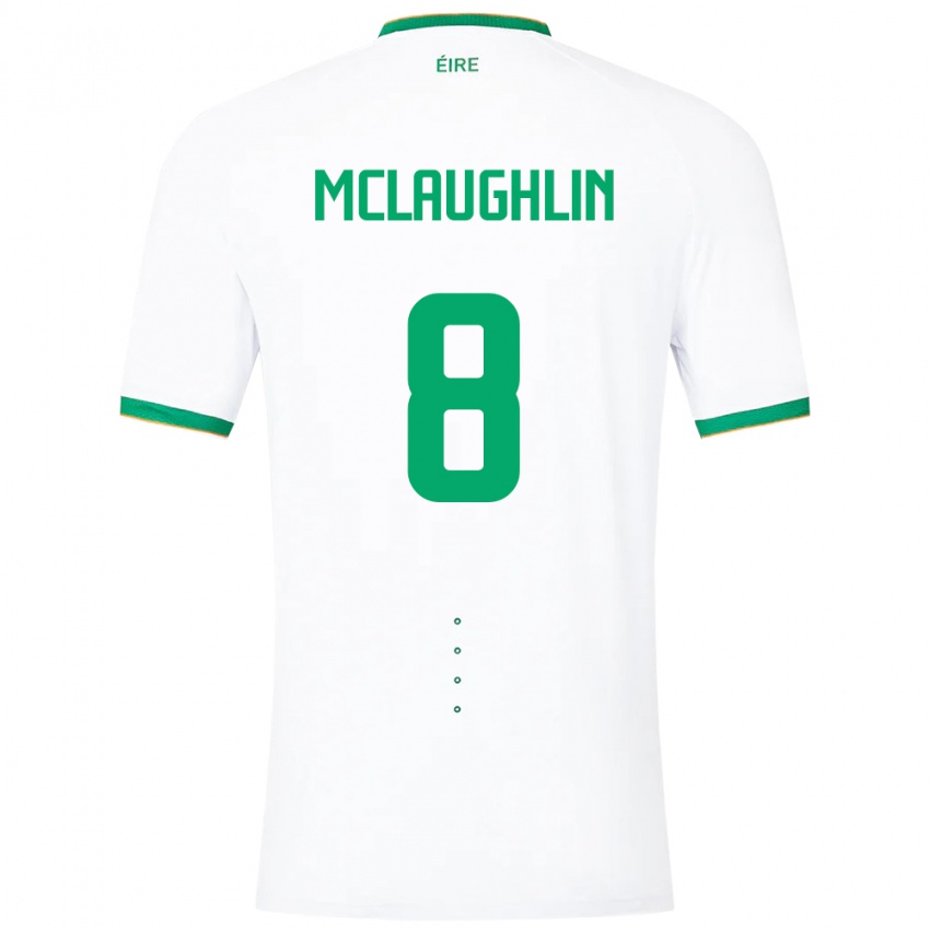 Niño Camiseta Irlanda Roma Mclaughlin #8 Blanco 2ª Equipación 24-26 La Camisa Chile
