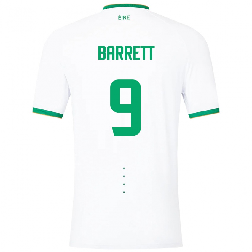 Niño Camiseta Irlanda Amber Barrett #9 Blanco 2ª Equipación 24-26 La Camisa Chile