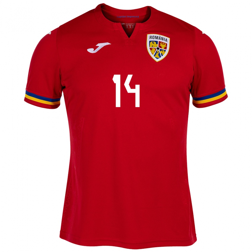 Niño Camiseta Rumania Ianis Hagi #14 Rojo 2ª Equipación 24-26 La Camisa Chile