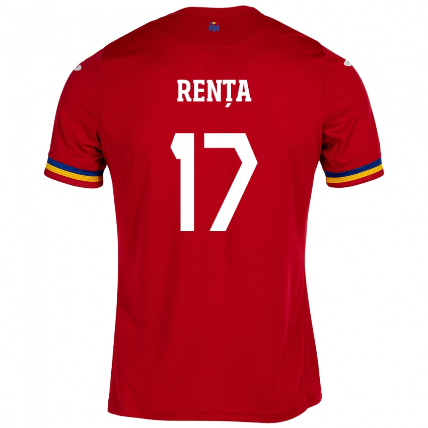 Niño Camiseta Rumania Denis Rența #17 Rojo 2ª Equipación 24-26 La Camisa Chile