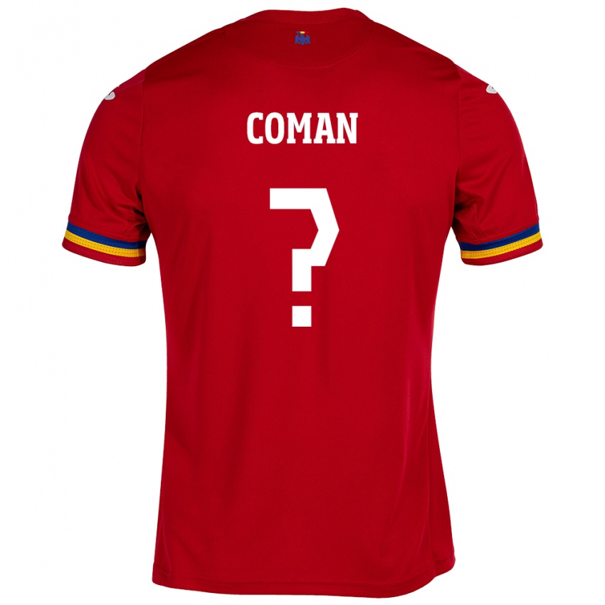 Niño Camiseta Rumania Rareș Coman #0 Rojo 2ª Equipación 24-26 La Camisa Chile