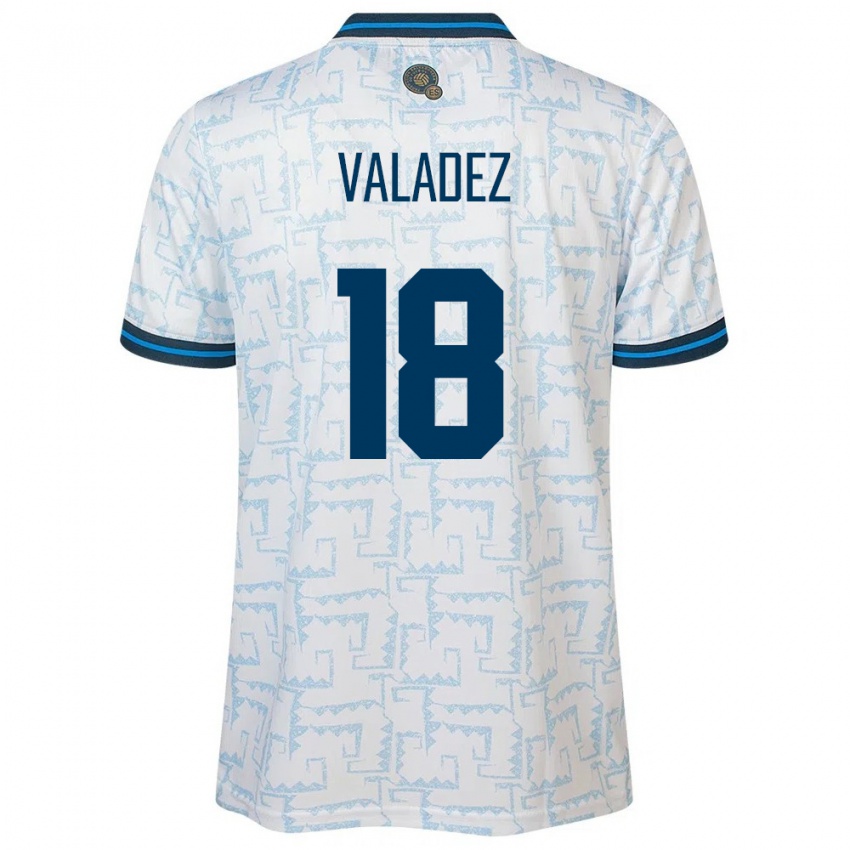 Niño Camiseta El Salvador Samantha Valadez #18 Blanco 2ª Equipación 24-26 La Camisa Chile