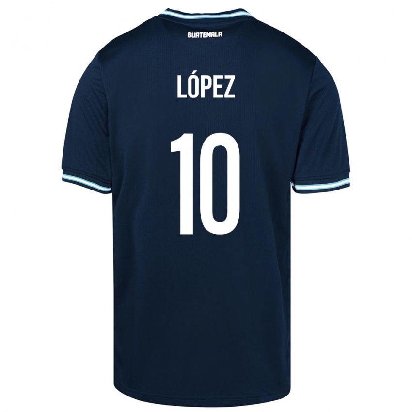 Niño Camiseta Guatemala Antonio López #10 Azul 2ª Equipación 24-26 La Camisa Chile