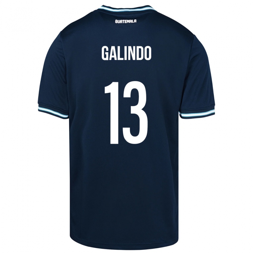 Niño Camiseta Guatemala Alejandro Galindo #13 Azul 2ª Equipación 24-26 La Camisa Chile