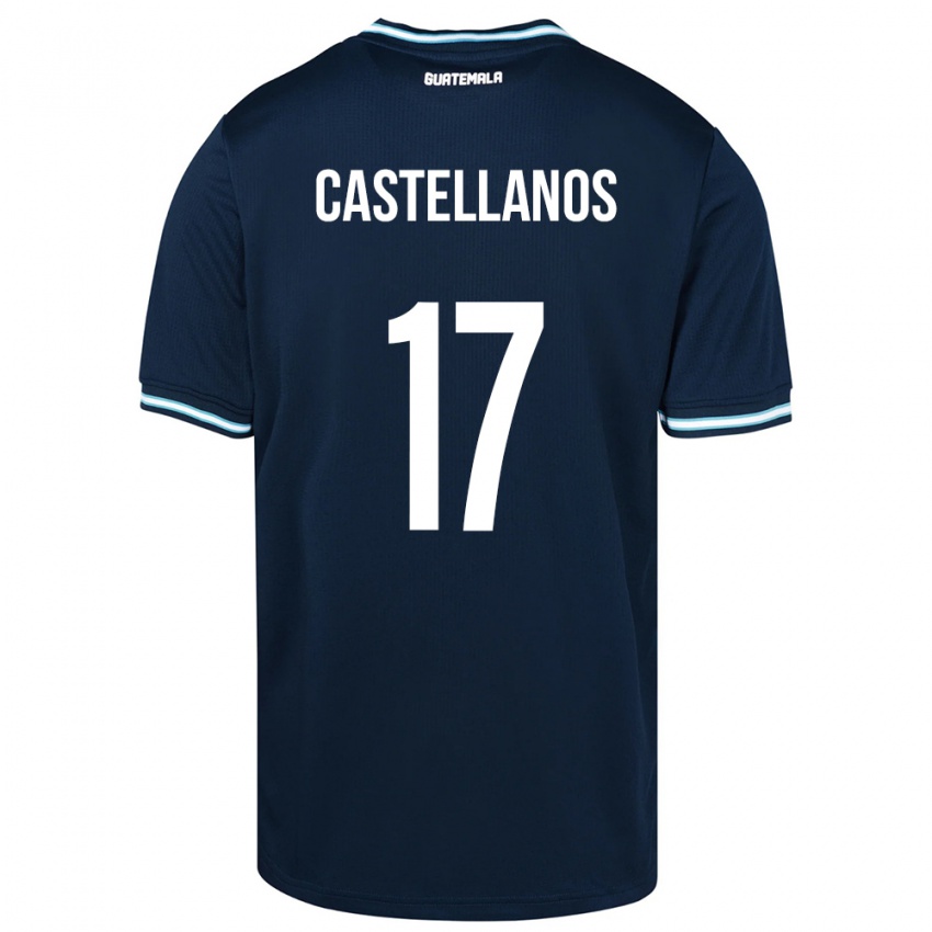 Niño Camiseta Guatemala Óscar Castellanos #17 Azul 2ª Equipación 24-26 La Camisa Chile