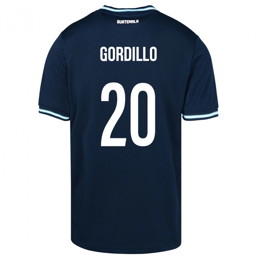 Niño Camiseta Guatemala Gerardo Gordillo #20 Azul 2ª Equipación 24-26 La Camisa Chile