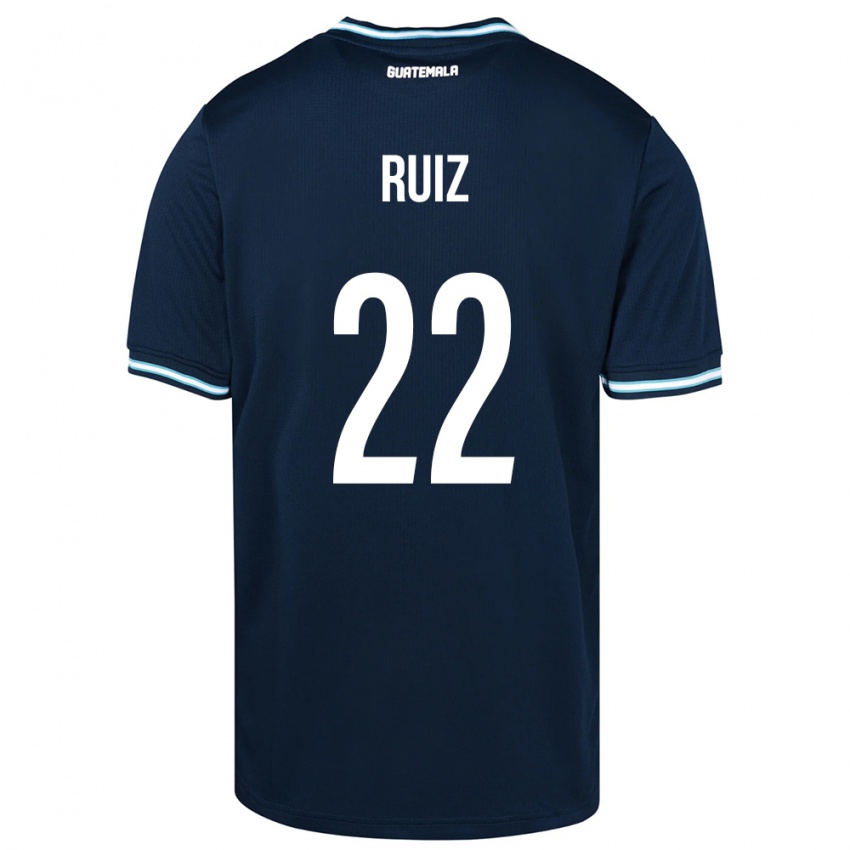 Niño Camiseta Guatemala Kevin Ruiz #22 Azul 2ª Equipación 24-26 La Camisa Chile