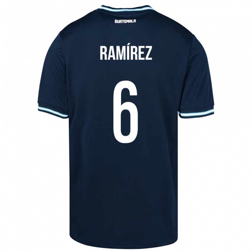 Niño Camiseta Guatemala Kevin Ramírez #6 Azul 2ª Equipación 24-26 La Camisa Chile