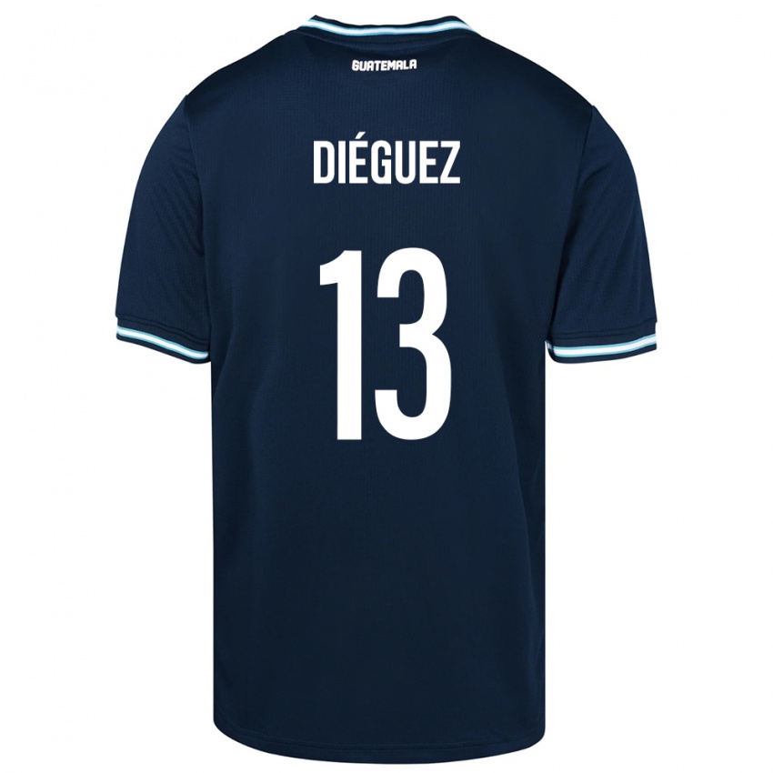 Niño Camiseta Guatemala Jonathan Diéguez #13 Azul 2ª Equipación 24-26 La Camisa Chile