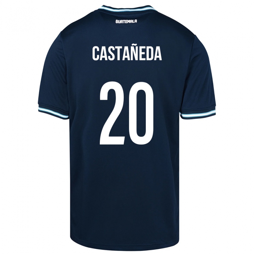 Niño Camiseta Guatemala Brayam Castañeda #20 Azul 2ª Equipación 24-26 La Camisa Chile