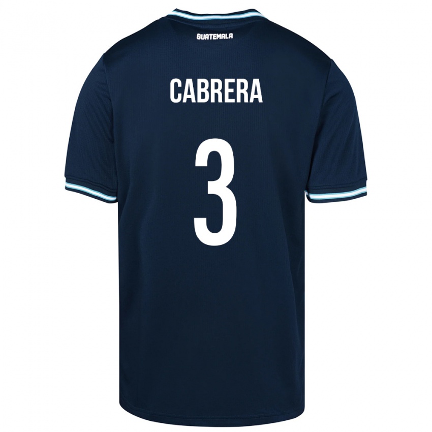 Niño Camiseta Guatemala Gabriel Cabrera #3 Azul 2ª Equipación 24-26 La Camisa Chile