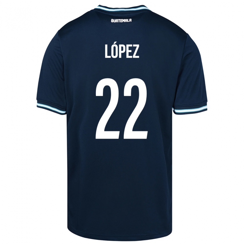 Niño Camiseta Guatemala Whitney López #22 Azul 2ª Equipación 24-26 La Camisa Chile