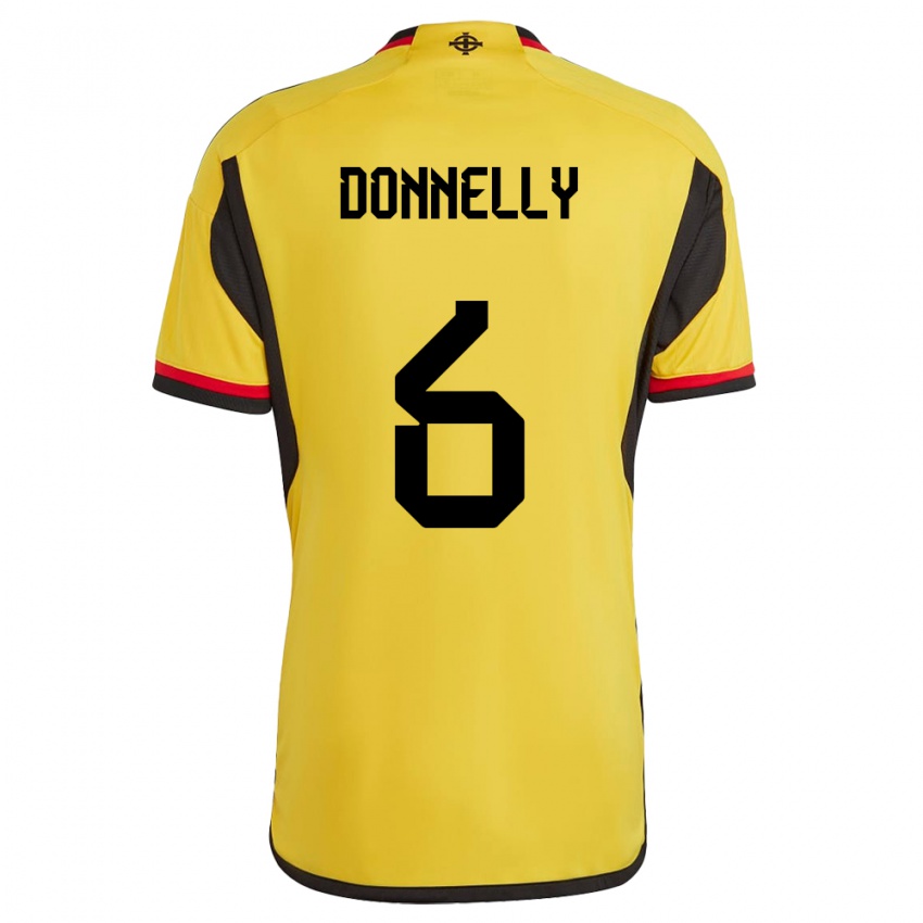 Niño Camiseta Irlanda Del Norte Ryan Donnelly #6 Blanco 2ª Equipación 24-26 La Camisa Chile