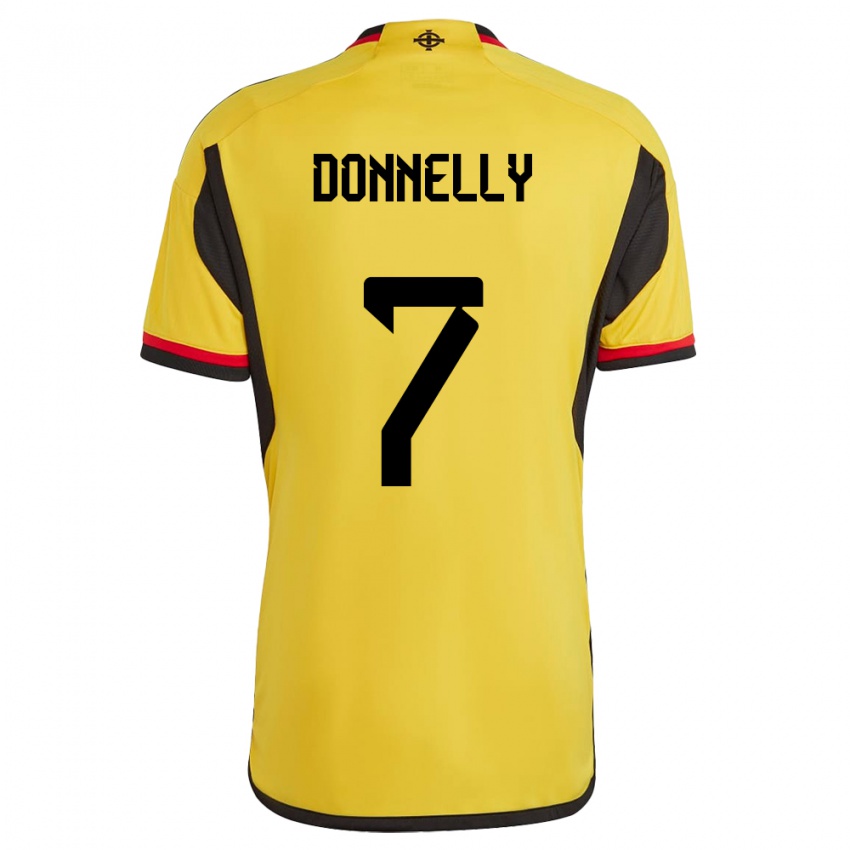 Niño Camiseta Irlanda Del Norte Caolan Donnelly #7 Blanco 2ª Equipación 24-26 La Camisa Chile