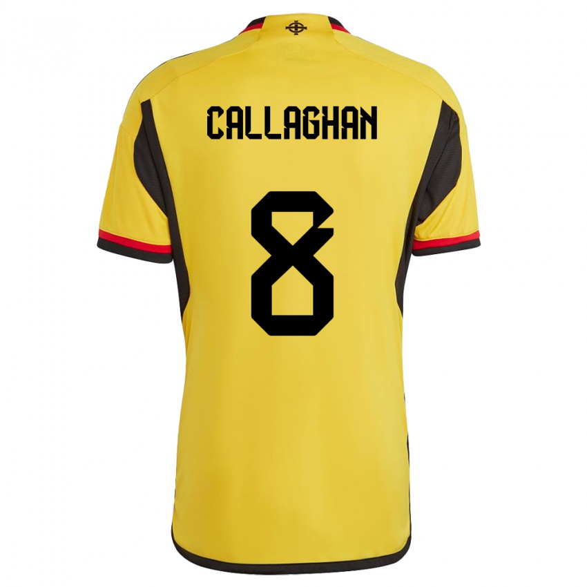 Niño Camiseta Irlanda Del Norte Marissa Callaghan #8 Blanco 2ª Equipación 24-26 La Camisa Chile