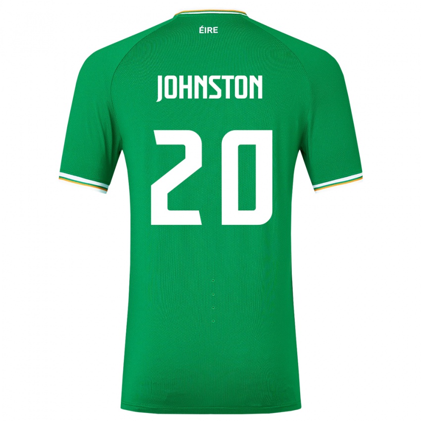 Hombre Camiseta Irlanda Mikey Johnston #20 Verde 1ª Equipación 24-26 La Camisa Chile