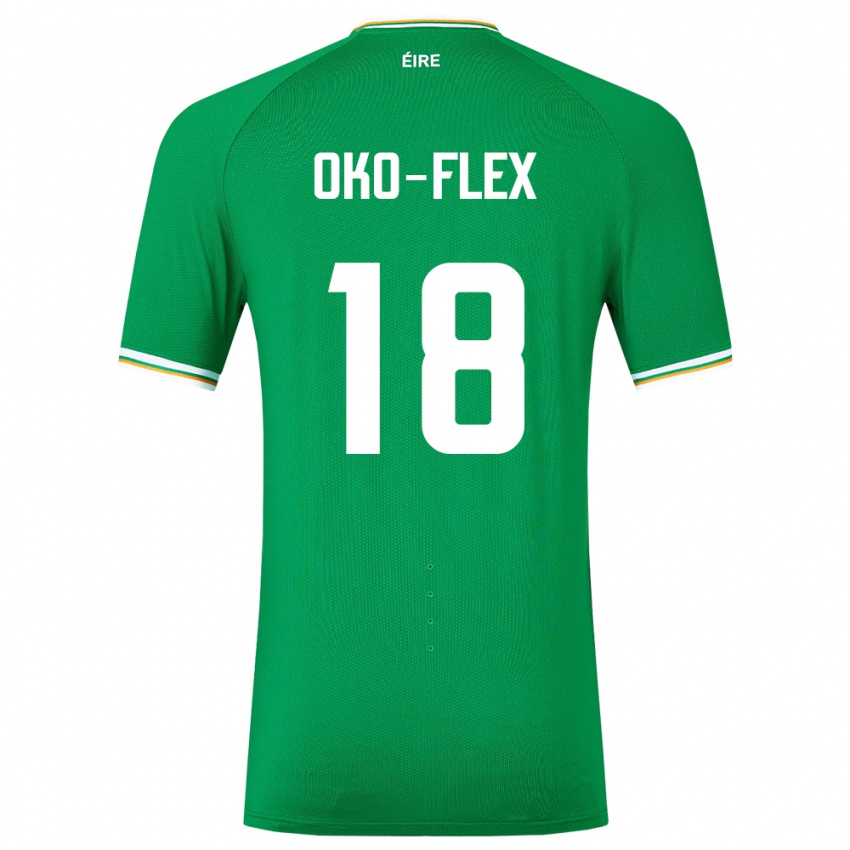 Hombre Camiseta Irlanda Armstrong Oko-Flex #18 Verde 1ª Equipación 24-26 La Camisa Chile