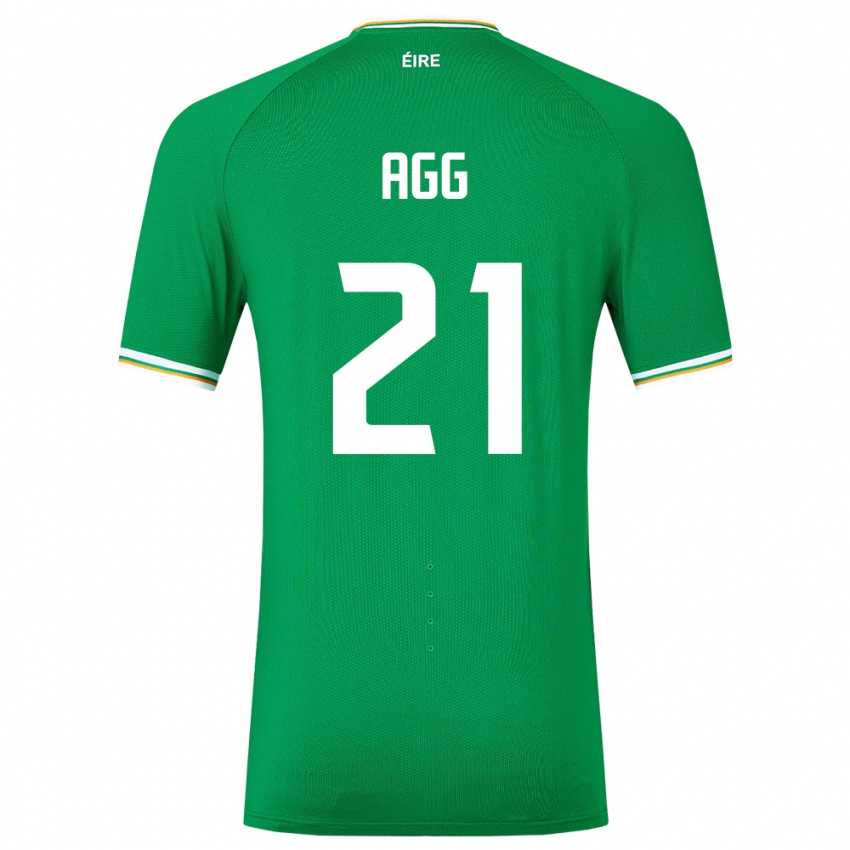 Hombre Camiseta Irlanda Lily Agg #21 Verde 1ª Equipación 24-26 La Camisa Chile