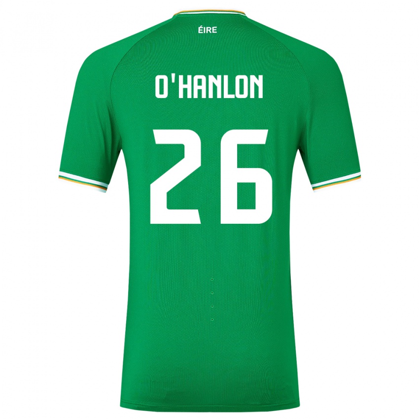Hombre Camiseta Irlanda Tara O'hanlon #26 Verde 1ª Equipación 24-26 La Camisa Chile
