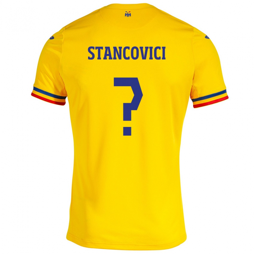 Hombre Camiseta Rumania Victor Stancovici #0 Amarillo 1ª Equipación 24-26 La Camisa Chile