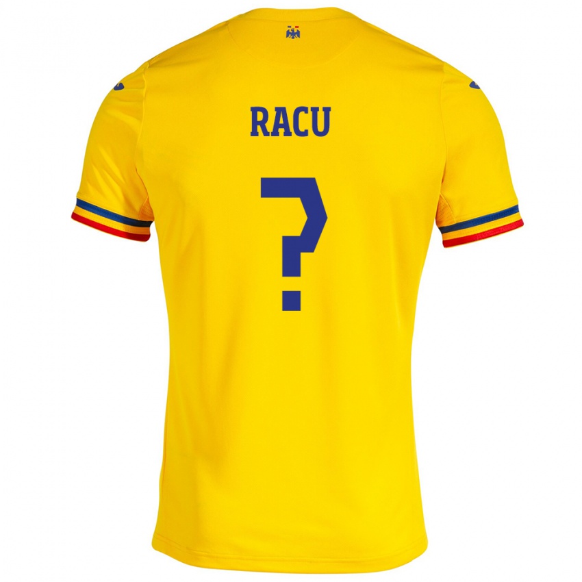 Hombre Camiseta Rumania Andrei Racu #0 Amarillo 1ª Equipación 24-26 La Camisa Chile