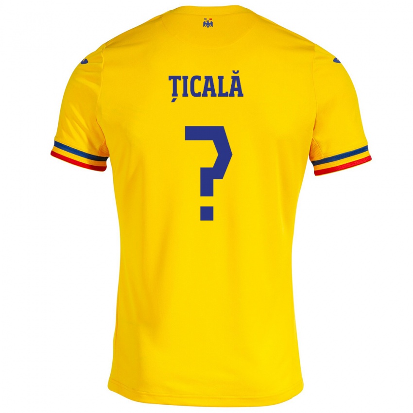 Hombre Camiseta Rumania Matei Țicală #0 Amarillo 1ª Equipación 24-26 La Camisa Chile