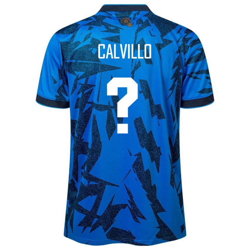 Hombre Camiseta El Salvador Eric Calvillo #0 Azul 1ª Equipación 24-26 La Camisa Chile