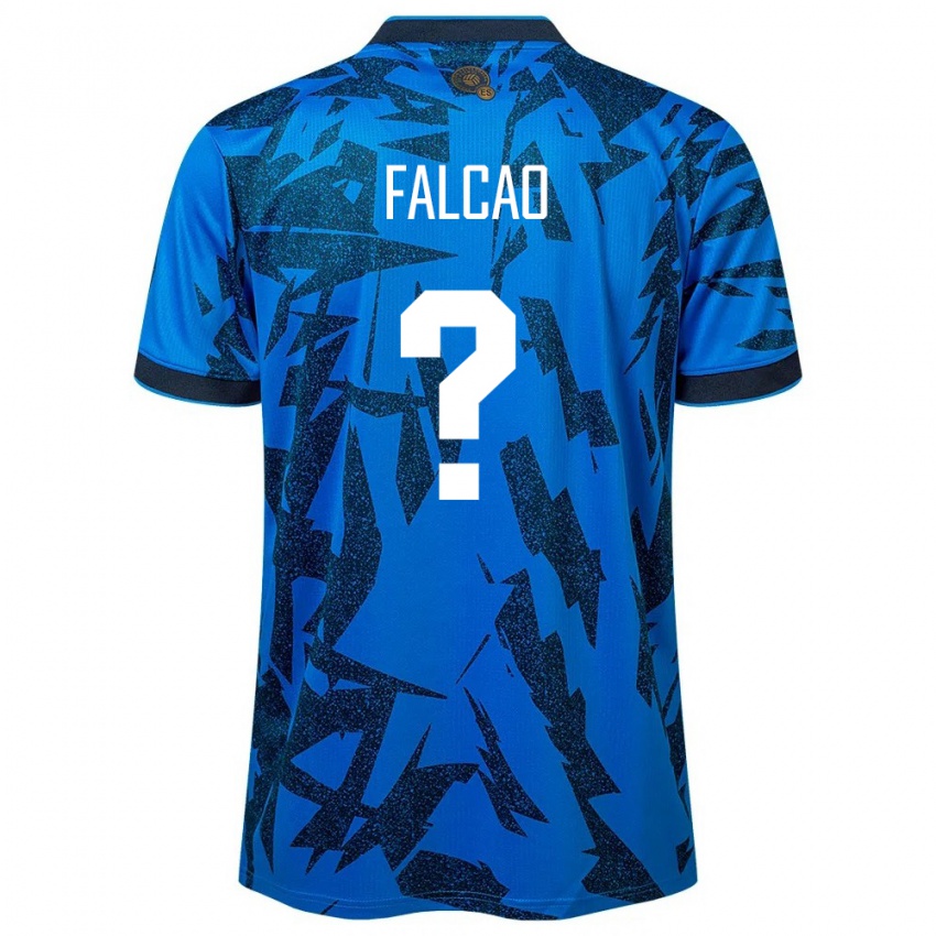 Hombre Camiseta El Salvador Kiano Falcao #0 Azul 1ª Equipación 24-26 La Camisa Chile