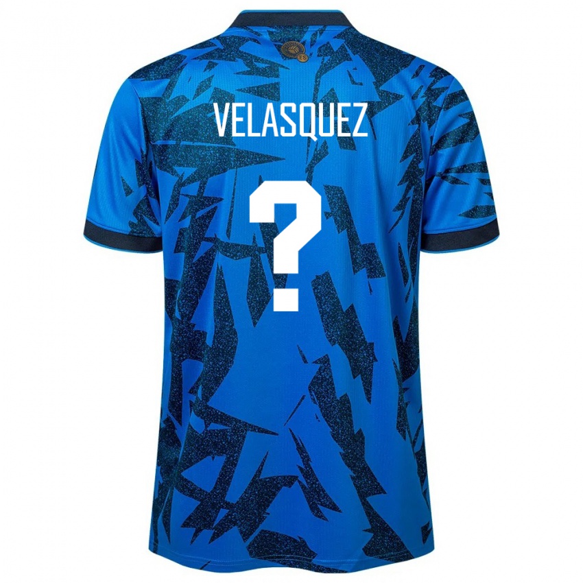 Hombre Camiseta El Salvador Jorge Velasquez #0 Azul 1ª Equipación 24-26 La Camisa Chile