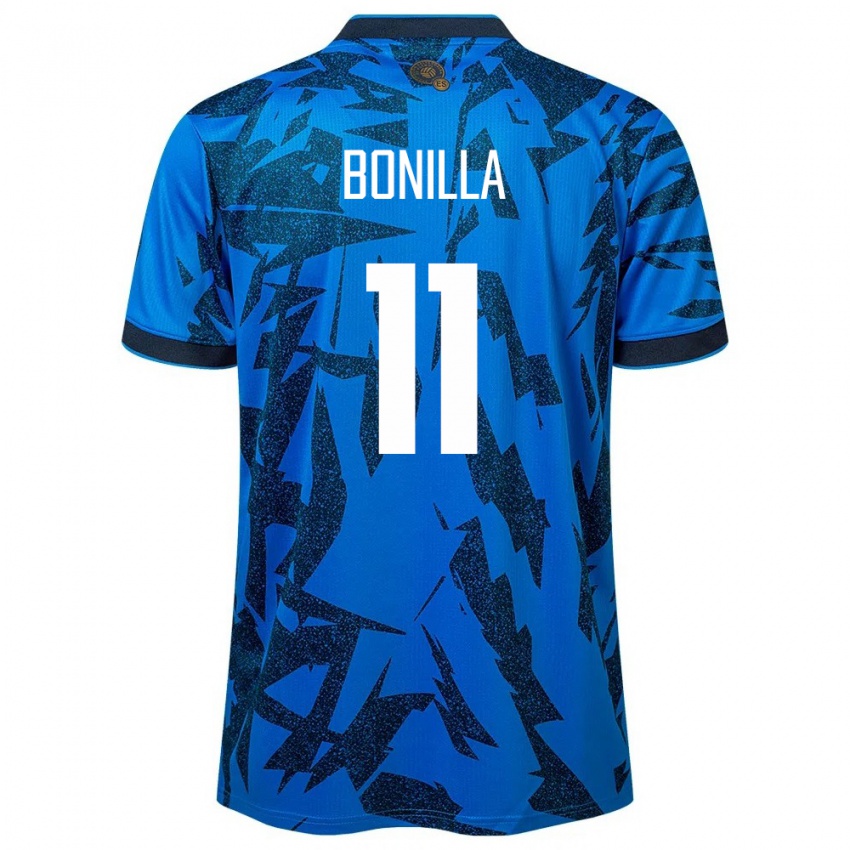 Hombre Camiseta El Salvador Jarell Bonilla #11 Azul 1ª Equipación 24-26 La Camisa Chile