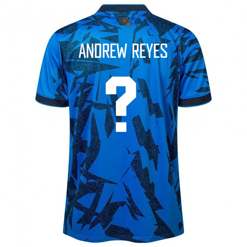 Hombre Camiseta El Salvador Andrew Reyes #0 Azul 1ª Equipación 24-26 La Camisa Chile