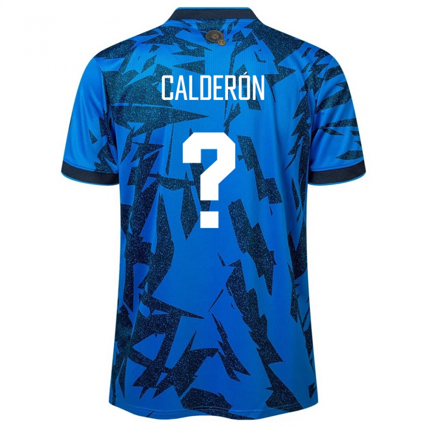 Hombre Camiseta El Salvador Paola Calderón #0 Azul 1ª Equipación 24-26 La Camisa Chile