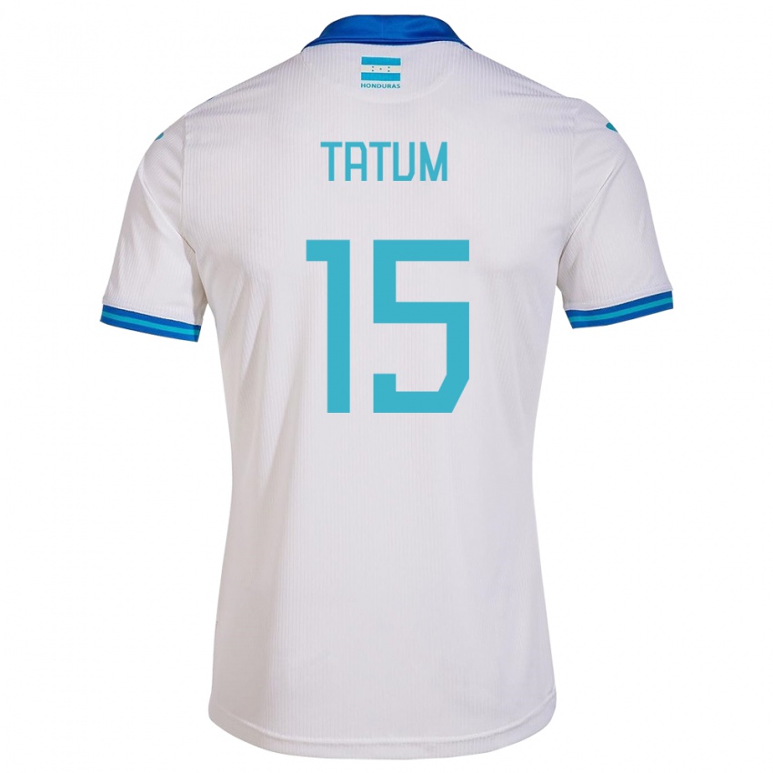 Hombre Camiseta Honduras Anfronit Tatum #15 Blanco 1ª Equipación 24-26 La Camisa Chile