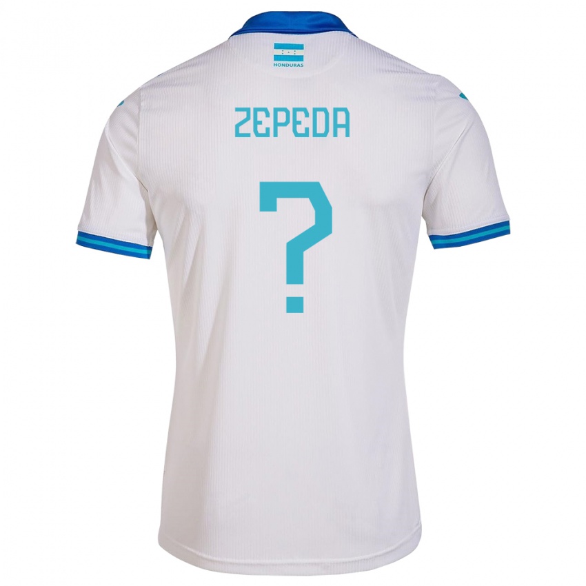 Hombre Camiseta Honduras Melquizedeck Zepeda #0 Blanco 1ª Equipación 24-26 La Camisa Chile