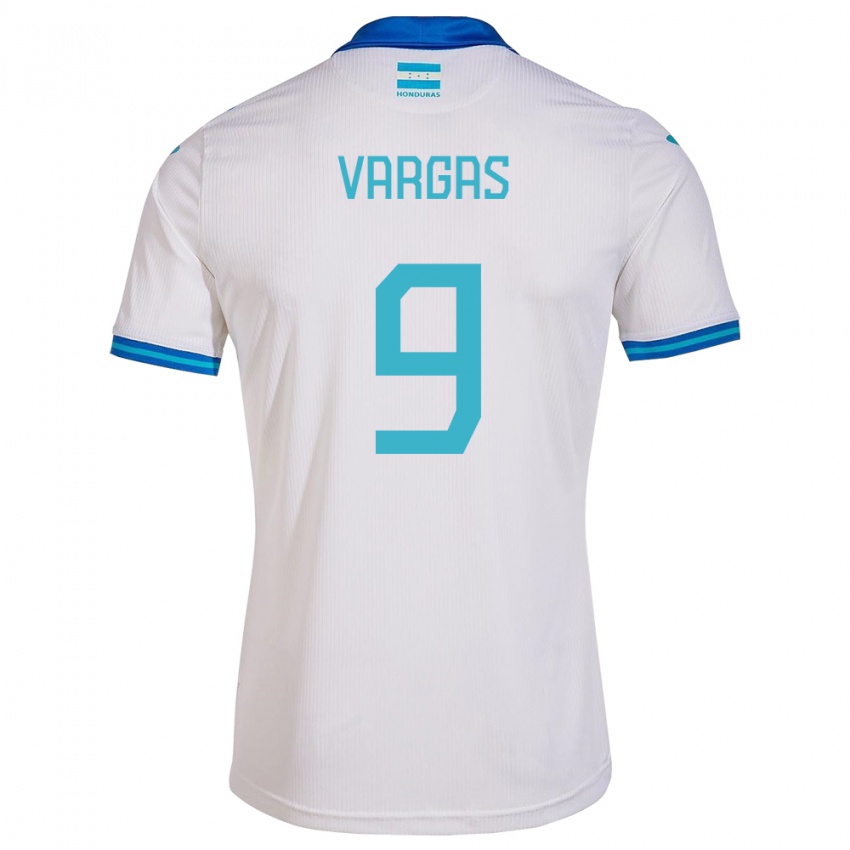 Hombre Camiseta Honduras Nayrobi Vargas #9 Blanco 1ª Equipación 24-26 La Camisa Chile