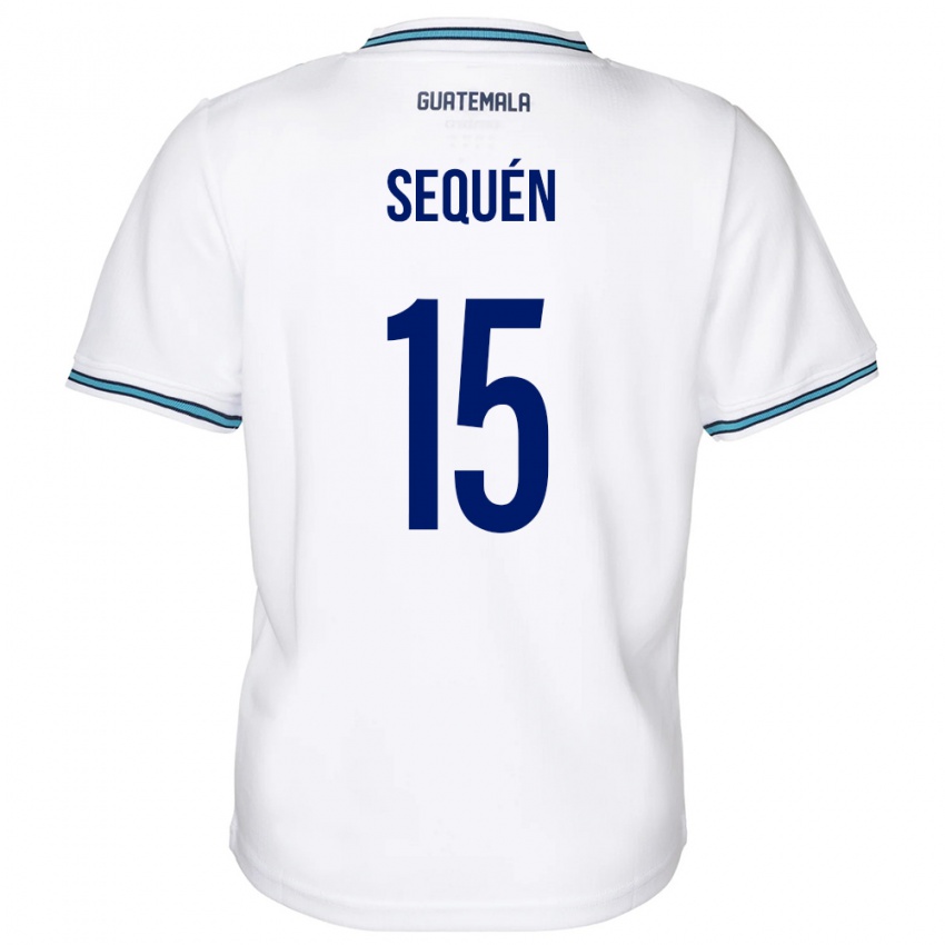 Hombre Camiseta Guatemala Marlon Sequén #15 Blanco 1ª Equipación 24-26 La Camisa Chile