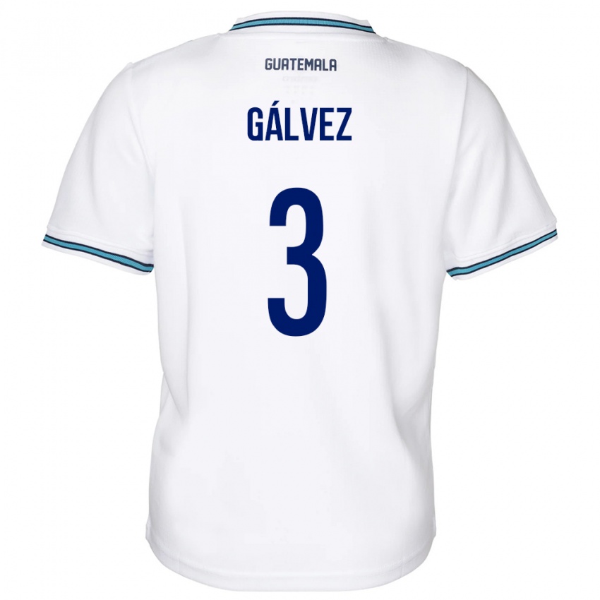Hombre Camiseta Guatemala Fredy Gálvez #3 Blanco 1ª Equipación 24-26 La Camisa Chile