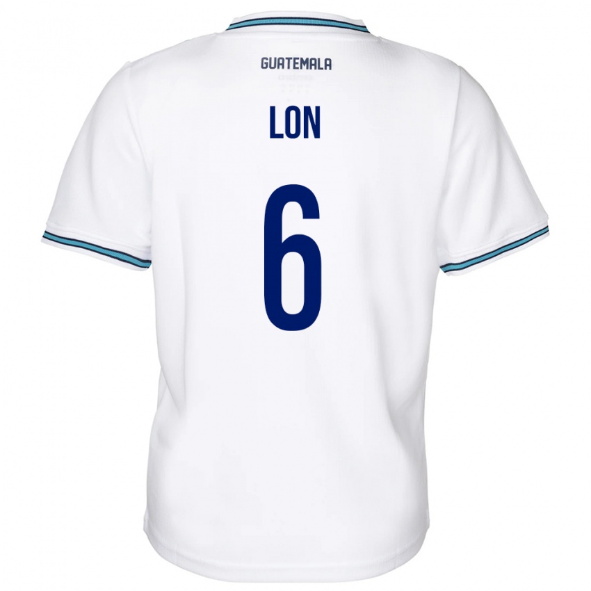 Hombre Camiseta Guatemala Ariel Lon #6 Blanco 1ª Equipación 24-26 La Camisa Chile