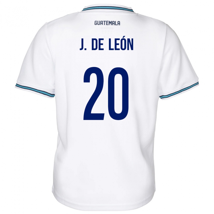 Hombre Camiseta Guatemala Jorge De León #20 Blanco 1ª Equipación 24-26 La Camisa Chile