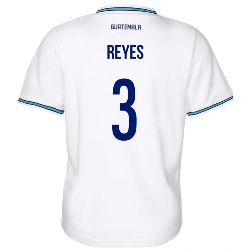 Hombre Camiseta Guatemala Martha Reyes #3 Blanco 1ª Equipación 24-26 La Camisa Chile