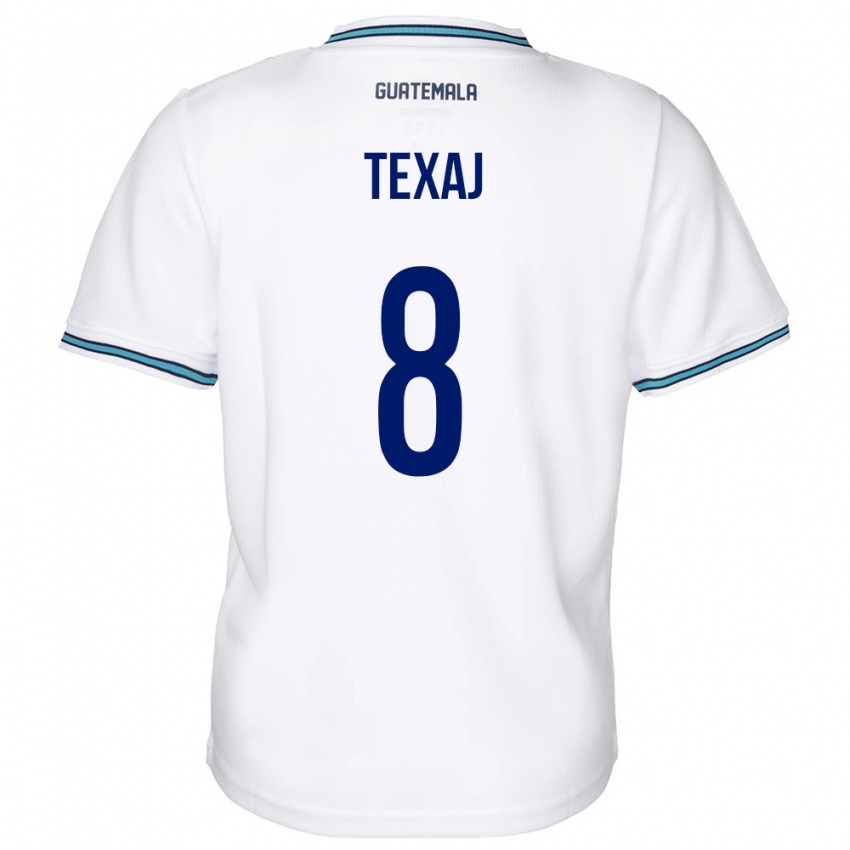 Hombre Camiseta Guatemala Elisa Texaj #8 Blanco 1ª Equipación 24-26 La Camisa Chile