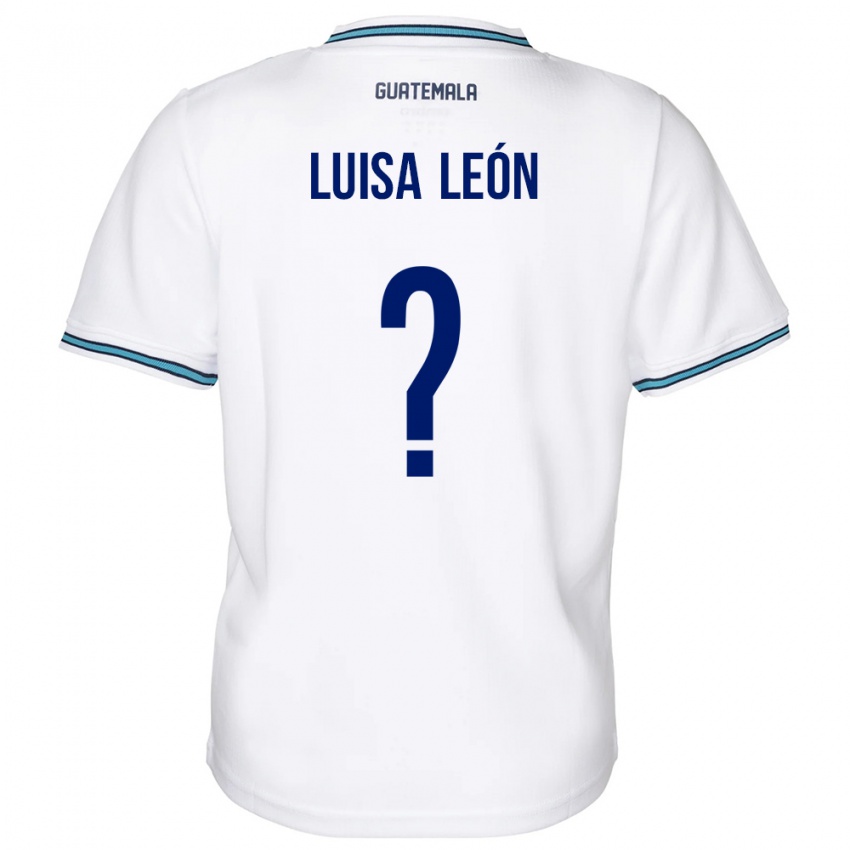 Hombre Camiseta Guatemala Luisa León #0 Blanco 1ª Equipación 24-26 La Camisa Chile