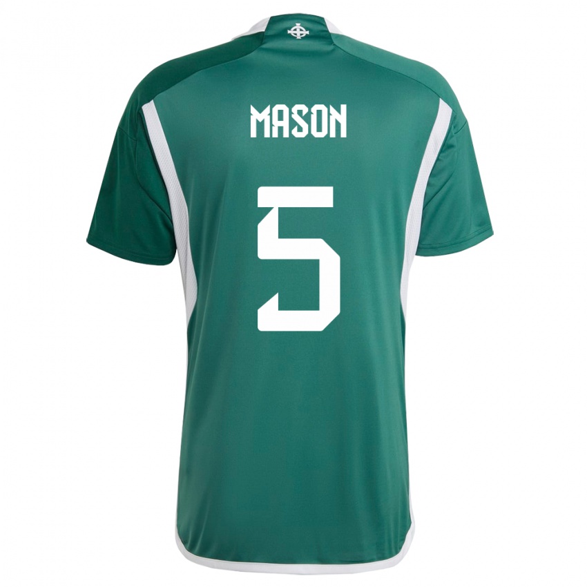 Hombre Camiseta Irlanda Del Norte Ellie Mason #5 Verde 1ª Equipación 24-26 La Camisa Chile