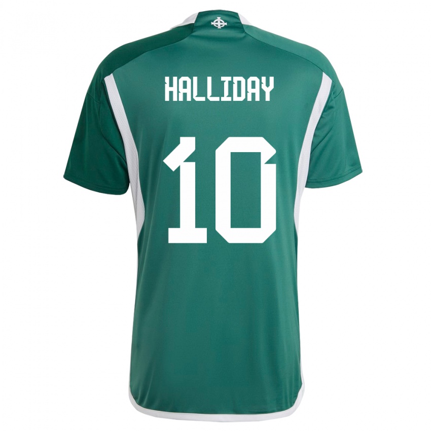 Hombre Camiseta Irlanda Del Norte Keri Halliday #10 Verde 1ª Equipación 24-26 La Camisa Chile