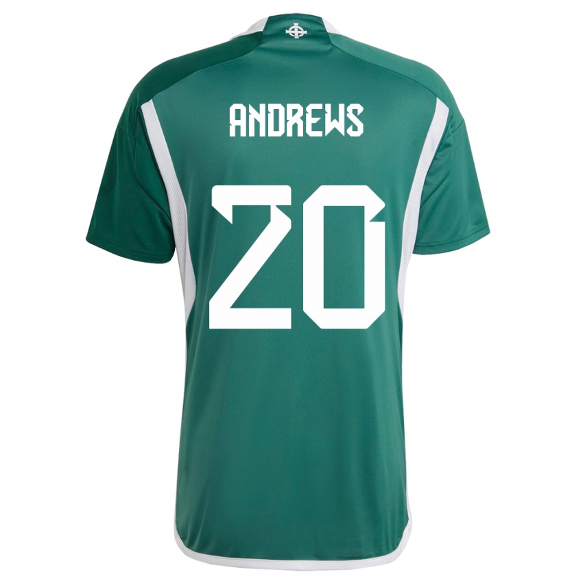 Hombre Camiseta Irlanda Del Norte Joely Andrews #20 Verde 1ª Equipación 24-26 La Camisa Chile