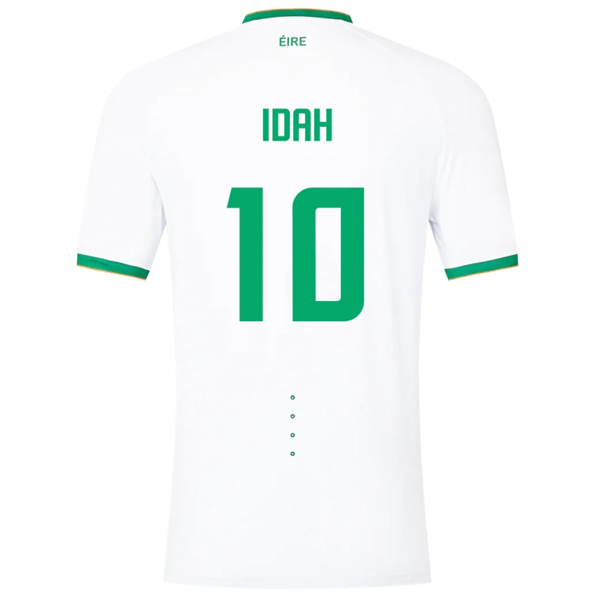 Hombre Camiseta Irlanda Adam Idah #10 Blanco 2ª Equipación 24-26 La Camisa Chile