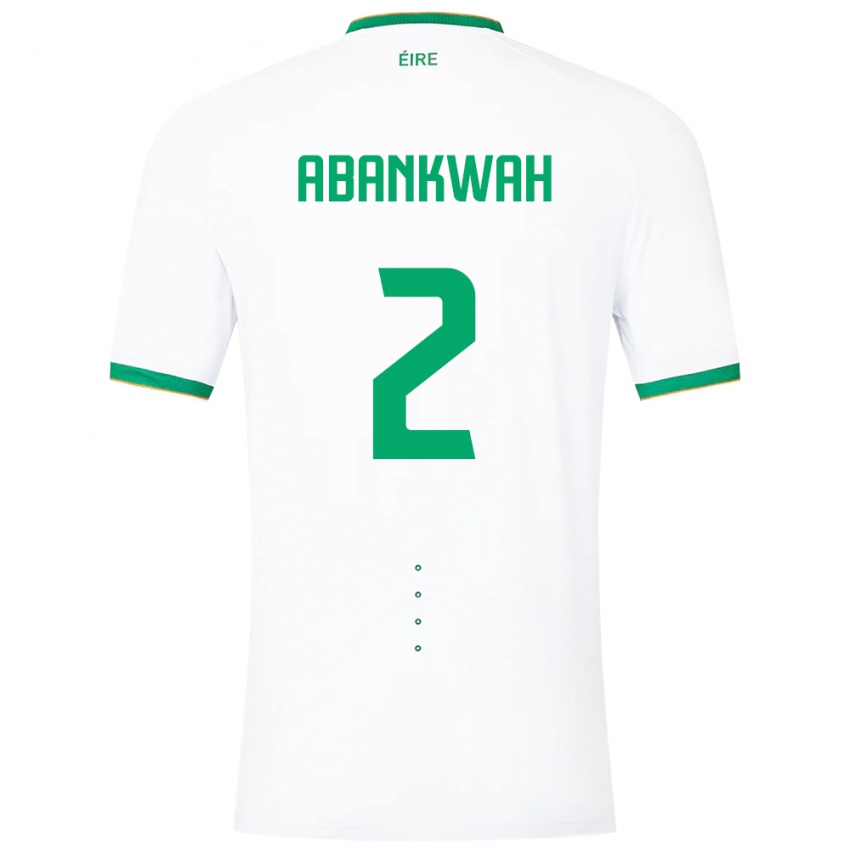 Hombre Camiseta Irlanda James Abankwah #2 Blanco 2ª Equipación 24-26 La Camisa Chile