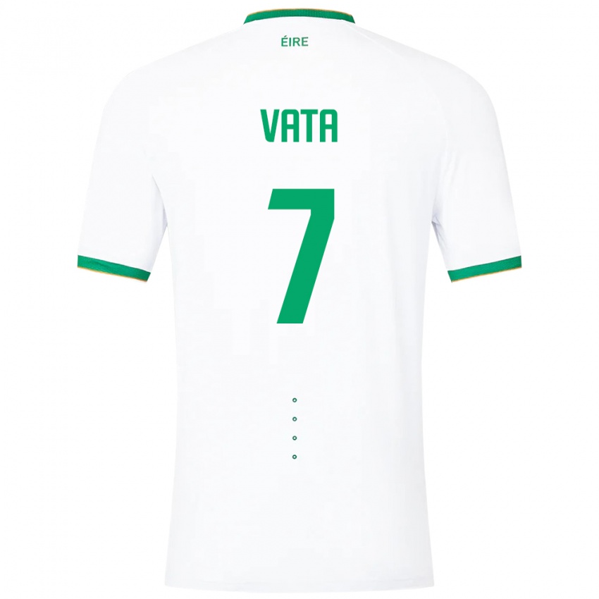 Hombre Camiseta Irlanda Rocco Vata #7 Blanco 2ª Equipación 24-26 La Camisa Chile