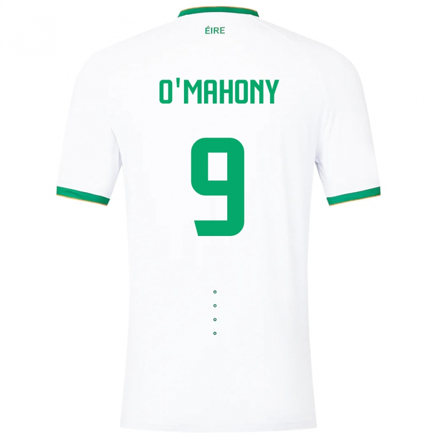 Hombre Camiseta Irlanda Mark O'mahony #9 Blanco 2ª Equipación 24-26 La Camisa Chile